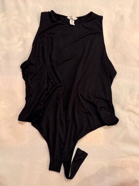 H&M XXL Black Sleeveless Bodysuit